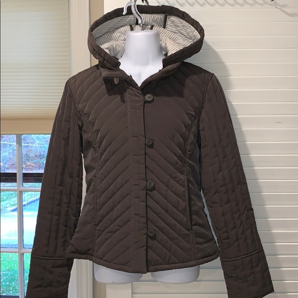 Olive green quilted jacket